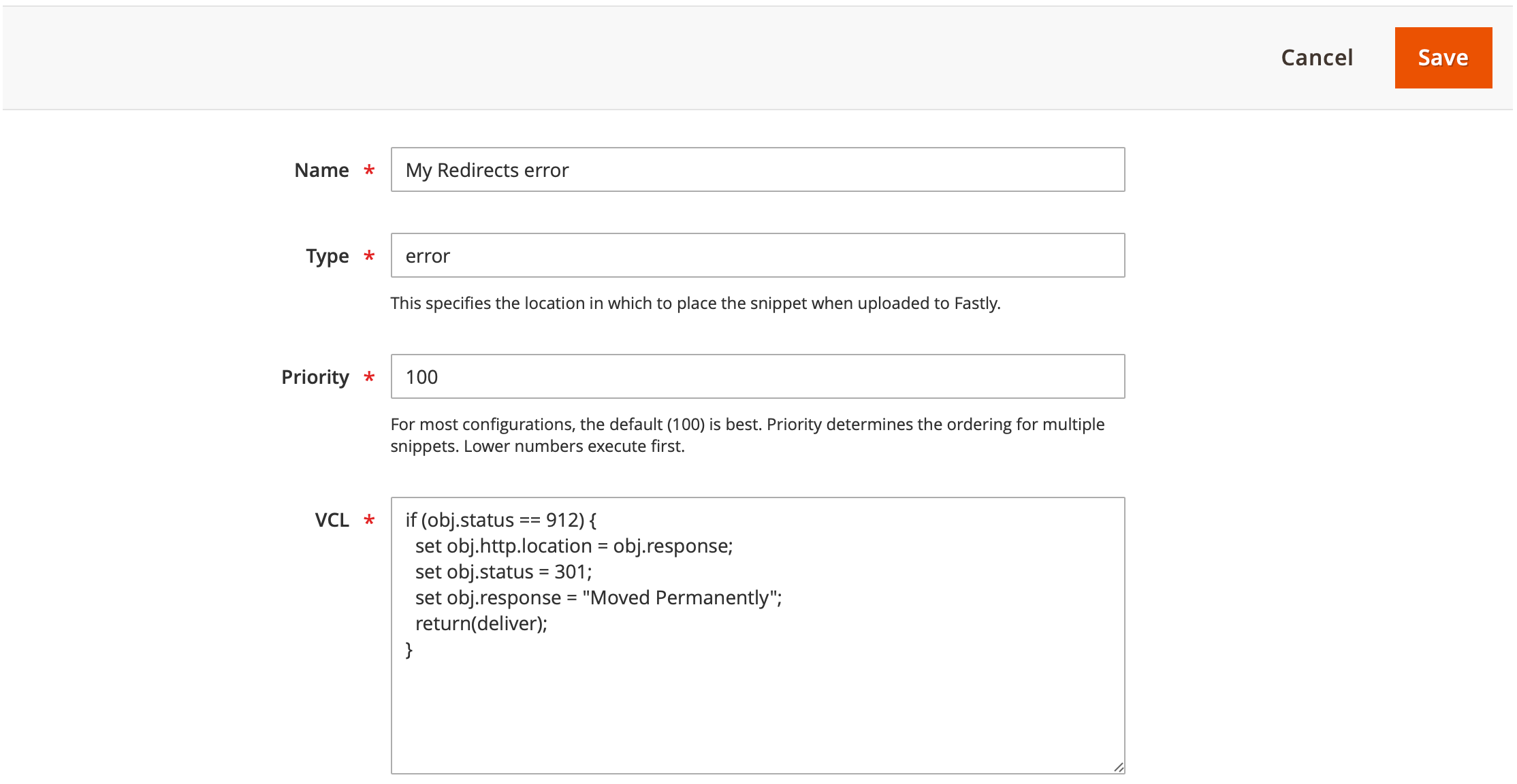 fastly error snippet