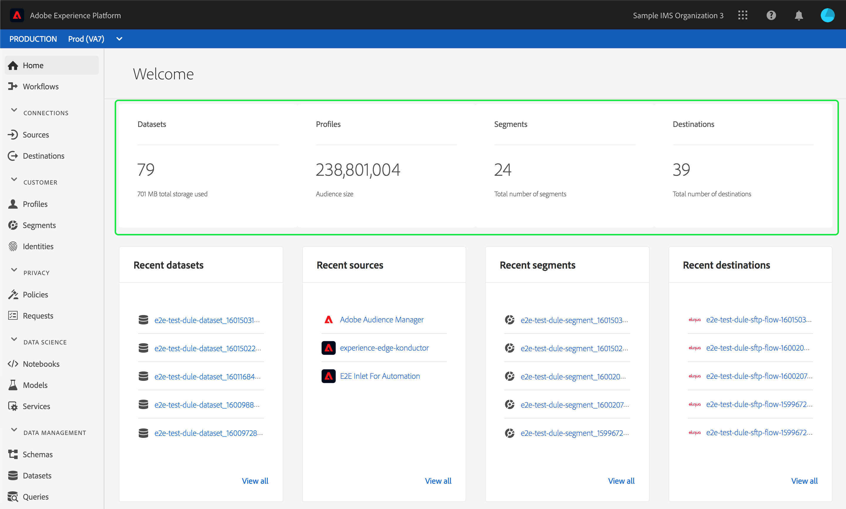 AEP UI - Home Page