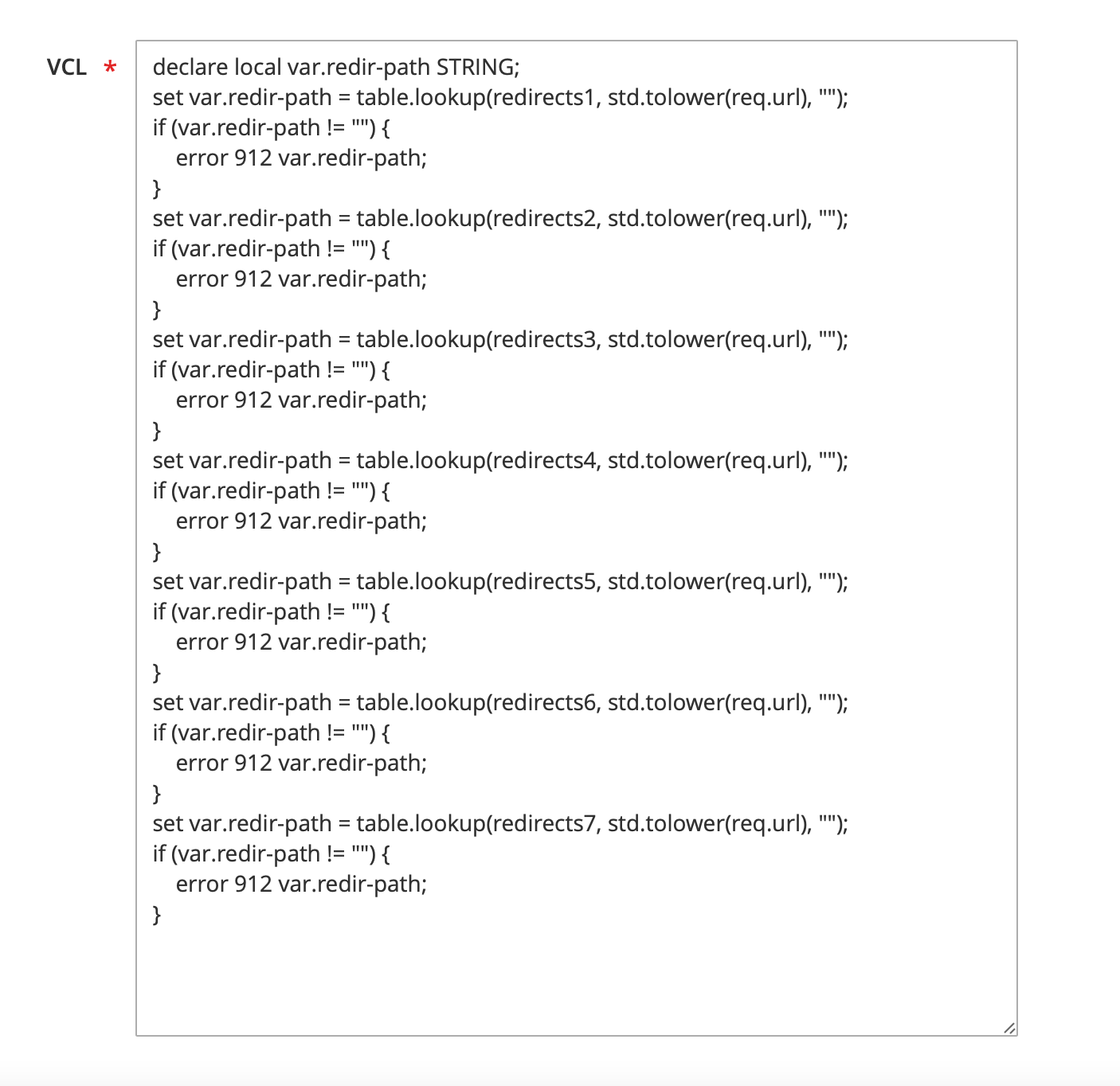 fastly multiple dictionaries
